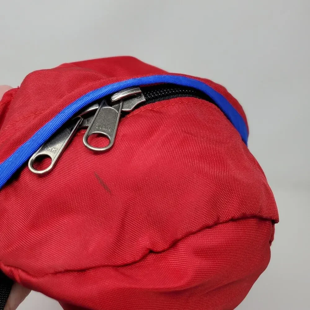 Vintage The North Face Red & Blue Nylon Large belt/waist bag in Great condition